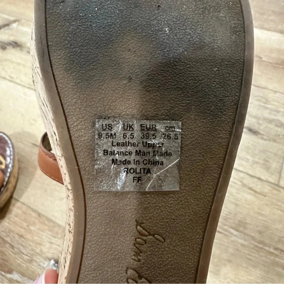 Sam Edelman Women's Slip-On Brown Leather Wedge Sandal Size 9.5M GUC - Picture 9 of 13